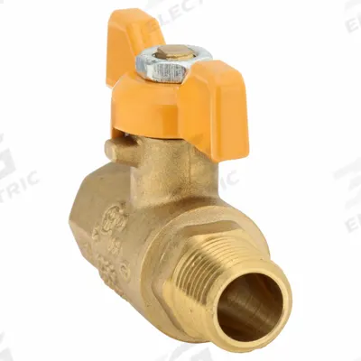 APPROVED VENDOR Manual Two-Way Ball Valve: 3/8 in, Brass, Straight, MNPT x FNPT - Brass Ball Valves