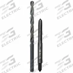 MILWAUKEE Plug Tap and Drill Bit: 2 Pc, #12-24 Tap, #16 Drill (MPN 49-57-5530). Key specifications — attr1300596: Straight Flute.