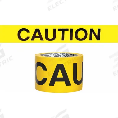 APPROVED VENDOR Barricade Tape: 200 ft Lg, 3 in Wd, Caution Legend, Polyethylene - General Caution Messaging Barrier Tape