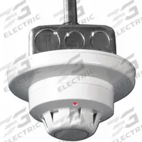 AIR PRODUCTS AND CONTROLS Duct Smoke Detector: 115V AC/230V AC/24V AC/24V DC Volt, Light Alert (MPN HS-100-P). Key specifications — Current Rating: 139 mA @ 24V AC; Body Color: White; Standards: UL 268A; Brand: AIR PRODUCTS AND CONTROLS; Mounting Location: Duct; Mounting Style: Surface; Detects: Smoke; Shape: Round.
