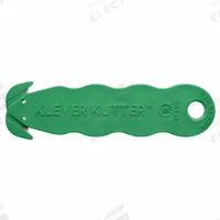 KLEVER Safety Cutter: 4 5/8 in Overall Lg, Contoured Handle, Textured, Stainless Steel, Green, 10 PK (MPN KCJ-1SSFX). Key specifications — attr307620: Green; attr307617: Contoured; attr307618: Textured; attr307619: Stainless Steel; attr307627: Anti-Microbial; attr324885: KLEVER.