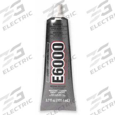 ECLECTIC Construction Adhesive: E6000, 3.7 fl oz, Tube, Clear - General Purpose Construction Adhesives