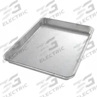 CHICAGO METALLIC Sheet Pan: Sheet Pan Pan, One Quarter Sheet Pan Size, Aluminized Steel, Glazed (MPN 20900). Key specifications — Bead Closure: Closed Bead; Coating: Glazed; Pan Style: Sheet Pan; Perforation: Solid; Brand: CHICAGO METALLIC; Color: Silver; Material: Aluminized Steel; NSF Certified: No.