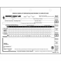 JJ KELLER Driver's Daily Log Forms with Simplified DVIR & 7- and 8-day Recap, 2-Ply, Carbon (MPN 8543). Key specifications — Forms Included: Simplified DVIR; Features: 3-Hole Punched and Perforated; Format: Loose Leaf; Includes Carbon: Carbon; Language: English; Log Type: Driver's Daily Log Form; Ply Count: 2-Ply.