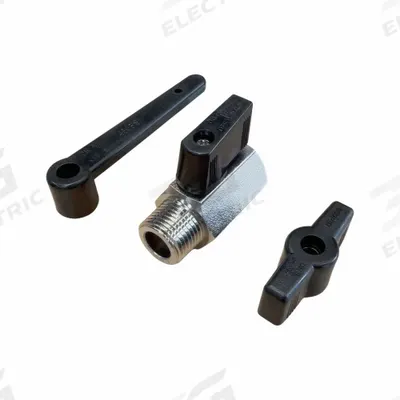 APPROVED VENDOR Manual Two-Way Ball Valve: 3/8 in, Brass, Straight, MNPT x FNPT - Mini Brass Ball Valves