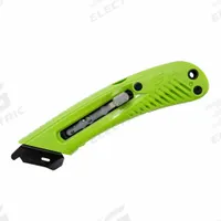PACIFIC HANDY CUTTER, INC Safety Knife: 6 in Overall Lg, Steel Blunt Tip, Plain, Plastic, Green (MPN S5R). Key specifications — attr307837: Quick-Change; attr307830: Steel Blunt Tip; attr307833: Green; attr307831: Plain; attr307832: Plastic; attr324891: PACIFIC HANDY CUTTER, INC.
