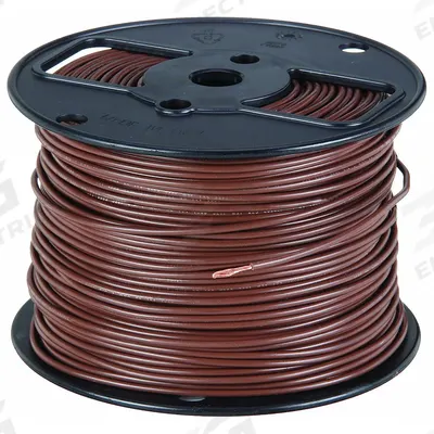 SOUTHWIRE Hookup Wire: 18 AWG Conductor Size, Brown, 500 ft Overall Lg - Machine Tool Wires