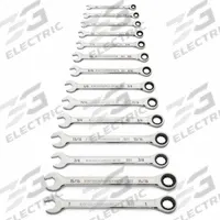 GEARWRENCH Combination Ratcheting Wrench Set: Alloy Steel, Full Polish Chrome, 14 Tools, Std (MPN 86959). Key specifications — attr309581: Full Polish Chrome; attr309580: Alloy Steel; attr309571: No; attr309583: No; attr309587: Yes; attr324931: GEARWRENCH; attr309569: 1/4 in to 1 in.