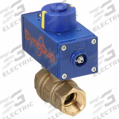 DYNAQUIP CONTROLS Pneumatically Actuated Two-Way Ball Valve: 3/4 in Size, Brass, FNPT x FNPT (MPN PHH24ATDA032A). Key specifications — Brand: DYNAQUIP CONTROLS; Pilot Solenoid Voltage: 115V AC.