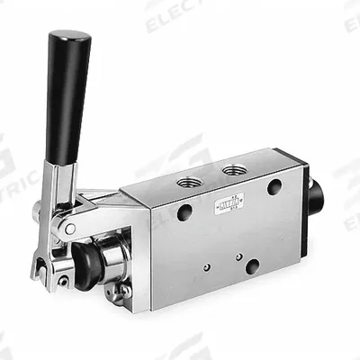 Parker Manual Air Control Valve: 42, Four-Way / Two-Position, Lever, 3/8 in Female NPT - Parker 42 Series Manual Air Control Valves