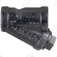 KECKLEY Y Strainer: 2 in, NPT, Mesh, 0.034 in Screen Size, Cast Iron, Graphite, 7 in Ht, 7 in Lg (MPN 23THY-CIM20M34-FTI-B7). Key specifications — Brand: KECKLEY; Seal Material: Graphite; Manufacturer Part Number: 23THY-CIM20M34-FTI-B7; Screen Material: 304 Stainless Steel.