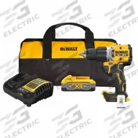 DEWALT Cordless Hammer Drill Kit: 20V DC, Compact Premium, 1/2 in Chuck, 2 Speeds, 34,000 bpm (MPN DCD806H1). Key specifications — attr1256163: 2; attr1256171: 5.0 Ah; attr1256172: Yes; attr1256187: 14 + Hammer.
