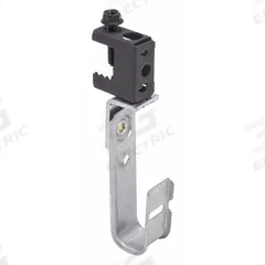 B-LINE BY EATON J-Hook: Clamp-On with Locking Latch, 3/4 in Max. Bundle Dia., Galvanized Steel (MPN BCH12-C2). Key specifications — Material: Galvanized Steel; Mounting: 360° Horizontal Rotation; Includes Locking Latch: Yes; Color: Silver; Brand: B-LINE BY EATON; Mounting Location: Beam; Mounting & Attachment (subhead): Clamp-On with Locking Latch.