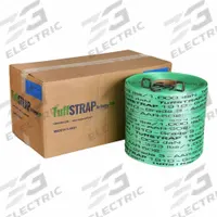 CARGO TUFF AAR Grade 3 Woven Polyester strapping: 2,100 lb Break Strength, 1,650 ft Overall Lg, PK (MPN LS-TUFFSTRAP1910). Key specifications — Brand: CARGO TUFF; AAR Approved: Yes; Color: Green.