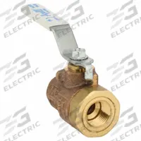 APOLLO Manual Two-Way Ball Valve: 3/8 in Size, Brass/Bronze, Straight, FNPT x FNPT, Two-Piece, Lever (MPN 77CLF14201A). Key specifications — Brand: APOLLO; Handle: Lever.