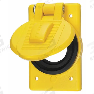 HUBBELL WIRING DEVICE-KELLEMS Weatherproof Cover: Polycarbonate, Receptacles, 1 Gangs - Plastic Weatherproof Electrical Box Covers