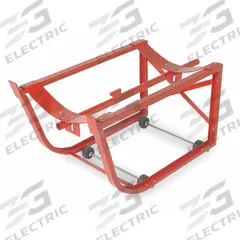DAYTON Drum Cradle: For 55 gal Drum Capacity, 32 in x 19 in, 15 in Dispensing Ht, Casters, Red (MPN 1GC91). Key specifications — Body Color: Red; Brand: DAYTON; For Drum Capacity: 55 gal; Portability: Casters.