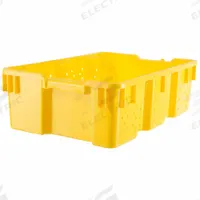 ORBIS Stacking and Nesting Tote: 7.5 gal, 23 7/8 in x 16 in x 7 1/4 in, Yellow, Lid Not Included (MPN SNX2416-7 Ylw). Key specifications — Nestable: Nesting Capable; Brand: ORBIS; Material: Plastic.