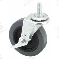APPROVED VENDOR Stem Caster: Inch, Swivel, 3 in Wheel Dia., 7/8 in Wheel Wd, 3 1/2 in Mounting Ht (MPN P5S-R030G-ST4-SB). Key specifications — Brand: APPROVED VENDOR; Thread Size: 3/8"-16; Roll Up: Swivel with Brake.