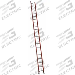 WERNER Straight Ladder: 20 ft Ladder Size, Fiberglass, 300 lb Load Capacity, 46 lb Wt, 20 Rungs (MPN D6220-1). Key specifications — Color: Orange; Brand: WERNER; Included Features: Mar-Resistant End Caps; Shoe Type: Slip-Resistant.
