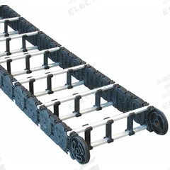 KABELSCHLEPP Cable and Hose Carrier: Open, 4 Channels, 1.5 in Cavity Ht, 8.5 in Cavity Wd, 12 in (MPN MC0650-8.50-RS-220-3V1). Key specifications — Brand: KABELSCHLEPP; Crossbar Material: Aluminum; Item: Cable and Hose Carrier; Series: M; Mounting Brackets Included: Without Mounting Brackets; Outside Width: 9.8 in; Outside Height: 2.2 in; Length: 12 in.