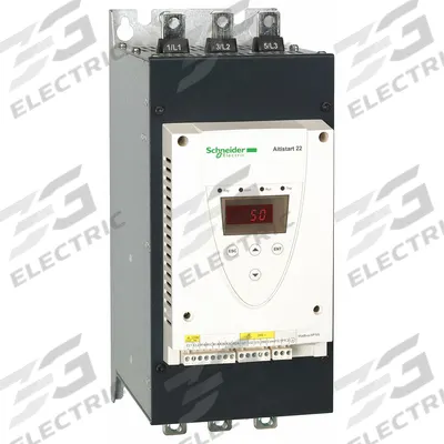 SCHNEIDER Soft Start: 230-600V AC, 110 A Output Current, With Bypass, IP20, 60/50 Hz - Schneider Altistart ATS 22