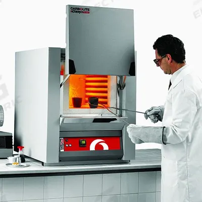 CARBOLITE Box Furnace: Gravity, 1.27 cu ft Capacity, 1,300°C Max Temp, 9,000 W Watt - Natural Gravity Convection Box Furnaces