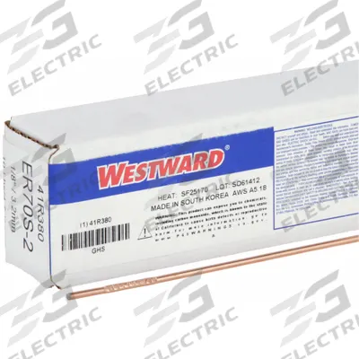 WESTWARD Welding Rod: Carbon Steel, ER70S-2, 1/8" x 36" - ER70S-2 TIG Welding Rods