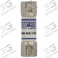 BUSSMANN Multimeter Fuses: DMM Series, Fast-Acting, 440 mA, 1,000 V AC, 1,000 V DC DC Volt Rating (MPN DMM-B-44/100). Key specifications — Brand: BUSSMANN; Manufacturer Part Number: DMM-B-44/100; Series: DMM.