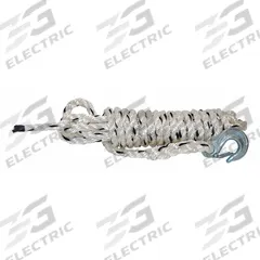 MAASDAM Rope with Hook, 1/2" x 20 ft.: For 52ND07/52ND08/52ND09/52ND10, For A-0/A-100/A-20/A-50 (MPN 3973). Key specifications — For Use With Grainger Item Number: 52ND08; For Use With Mfr. Model Number: A-20; Fits Brand: Maasdam; Product Type: Rope with Hook, 1/2" x 20 ft.; Brand: MAASDAM.