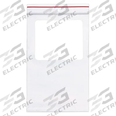 MINIGRIP RED LINE Reclosable Bag: 4 mil Thick, 5 in Wd, 8 in Lg, Hang Hole Included - White Block Reclosable Poly Bags