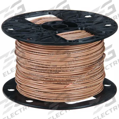 SOUTHWIRE Building Wire: Copper, 16 AWG, 1 Conductors, Stranded, Tan, 500 ft Lg - Copper TFN/TFFN Building Wires
