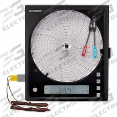 DICKSON Circular Chart Recorders: Circular Chart Recorders, Temp°C/Temp°F, Included (MPN KT8-31R*N300). Key specifications — attr1000928: KT8-31R*N300; attr1000936: DICKSON; attr1000955: Temperature °F; attr1000958: Circular Chart Recorders; attr1000929: +/-1.8F from -300.0 to 122.0F (+/-1.0C from -185.0 to 50C)+/-3.8F (+/-2.1C) remaining range; attr1000937: NIST; attr1000930: Sound; attr1029513: Included.