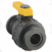 BANJO Manual Two-Way Ball Valve: 1 in, Polypropylene, Straight, Flange x Flange, One-Piece, Lever (MPN MSUV100FP). Key specifications — Brand: BANJO; Handle: Lever.