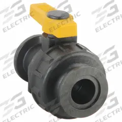 BANJO Manual Two-Way Ball Valve: 1 in, Polypropylene, Straight, Flange x Flange, One-Piece, Lever (MPN MSUV100FP). Key specifications — Brand: BANJO; Handle: Lever.