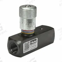 PARKER Flow Control Valve: 40 gpm Max Flow Rate, 1 in NPT, 1 in NPT, 500 psi Max Pressure, Steel (MPN F1600S). Key specifications — attr1018158: Manual; attr1018114: Rotary Knob; attr1018116: Steel; attr1018117: PARKER; attr1018137: Two-Way.