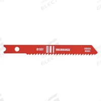 MILWAUKEE Jigsaw Blade: 18, 2 3/4 in Blade Lg, Bi-Metal, Bi-Metal, U Shank, Medium Metal, 5 PK (MPN 48-42-2120). Key specifications — attr1097716: Thick Metal; attr1097715: Bi-Metal; attr1097719: 18; attr1097721: Bi-Metal; attr1097728: MILWAUKEE.