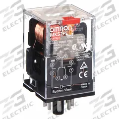 OMRON General Purpose Relay: Socket Mounted, 10 A Current Rating, 120V AC, DPDT, 8 Pins/Terminals (MPN MKS2PIAC120). Key specifications — Brand: OMRON; Base Type: Octal; Mounting Style: Plug-In; Pin Shape: Round; Electrical Connection: Plug-In; Manufacturer Part Number: MKS2PIAC120; Operating Current: 10 A at 30V DC (Resistive Load); Series: MK-S Series.