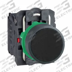 SCHNEIDER Flush Push Button Operator: Non-Illuminated, Flush Profile, Non-Metallic, 22 mm, 1NO/1NC (MPN XB5AA25). Key specifications — Brand: SCHNEIDER; Action: Momentary; Series: XB5; Push Button Material Type: Non-Metallic.