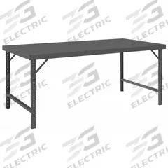 DURHAM MFG Work Table: Adj Ht, Steel, 96 in x 36 1/4 in, 2,000 lb Overall Load Capacity, Steel (MPN WBF-3696-95). Key specifications — Brand: DURHAM MFG; Unit Type: Not Expandable or Modular.