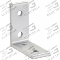 Connection Angle: Connection Angle, 15 Series, 76 mm x 34 mm x 6 mm, For 8 mm Slot Wd, 4 Holes, Gray (MPN 093WD3876). Key specifications — Material: Aluminum; Brand: FATH INC.; Finish: Anodized.