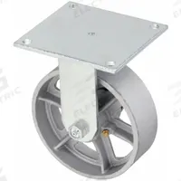 APPROVED VENDOR Plate Caster: Rigid, No Brake, Iron, 6 in Wheel Dia, 2 in Wheel Wd, Hole, Rectangle (MPN P21R-C060R-15). Key specifications — Wheel Bearing Type: Roller; Wheel/Tread Color: Silver; Brand: APPROVED VENDOR; Caster Type: Rigid.