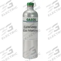 GASCO Calibration Gas: Air, Disposable, +/-5% Accuracy, C5H12/CO/H2S/N2/O2, Calibration Gas (MPN 34L-480). Key specifications — For Use With: All OEM Gas Detectors; Background Gas: Air; Brand: GASCO; Gas Mixture: Pentane (50% LEL) 0.7%; Reusability: Disposable.