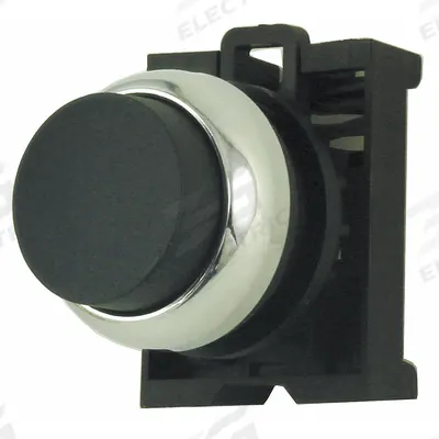 EATON Extended Push Button: Black, 22 mm Mounting Size, Metallic - Extended-Length Push-Button Operators