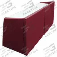 SPALDING Scorer's Table: 29 in Overall Ht, 18 in Overall Dp, Scorer's Table, 72 in Overall Lg, Red (MPN 411-224). Key specifications — Padding Color: Red; Brand: SPALDING; Padding Material: Vinyl; Tabletop Color: White; Tabletop Material: Steel; Scoring Product Type: Scorer's Table.