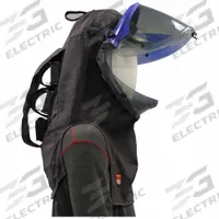 MECHANIX WEAR Arc Flash Lift Front Hood: 4 PPE CAT, 40 cal/sq cm ATPV, Pyrad ( 9.2 oz/sq yd ) (MPN SWH-40H3P-GPGY-FAN). Key specifications — Size: Universal; Garment Material: Pyrad; Includes: Hard Cap; Brand: MECHANIX WEAR; Hood Window Type: Window Fitted; Ventilated: Yes; Ventilation Type: Vent, Fan; Window Coating: Anti-Abrasion.
