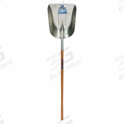 SEYMOUR MIDWEST Scoop Shovel: Aluminum, 15 1/2 in Blade Wd, 20 in Blade Lg, 0.8 in Gauge - Standard Scoop Shovels