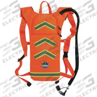 CHILL-ITS BY ERGODYNE Hydration Pack: Orange, 2 L Fluid Capacity, 17 1/8 in Overall Lg, Polyester (MPN 5155HV). Key specifications — Brand: CHILL-ITS BY ERGODYNE; Material: Polyester.