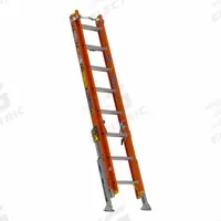 WERNER Extension Ladder: 16 ft Ladder Size, Fiberglass, 300 lb Load Capacity, 52 lb Wt, 2 Sections (MPN D6216-2VL). Key specifications — Color: Orange; Brand: WERNER; Included Features: Bubble Level; Removable Fly: Removable.