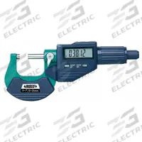 INSIZE Digital Outside Micrometer: 2 in to 3 in /50 mm to 75 mm, Inch/Metric (MPN 3109-75E). Key specifications — attr1182744: 0.00005 in/0.001 mm; attr1182751: Certificate of Inspection; attr1182776: Not Rated; attr1182741: INSIZE; attr1182743: +/- 0.00015 in; attr1182759: No.